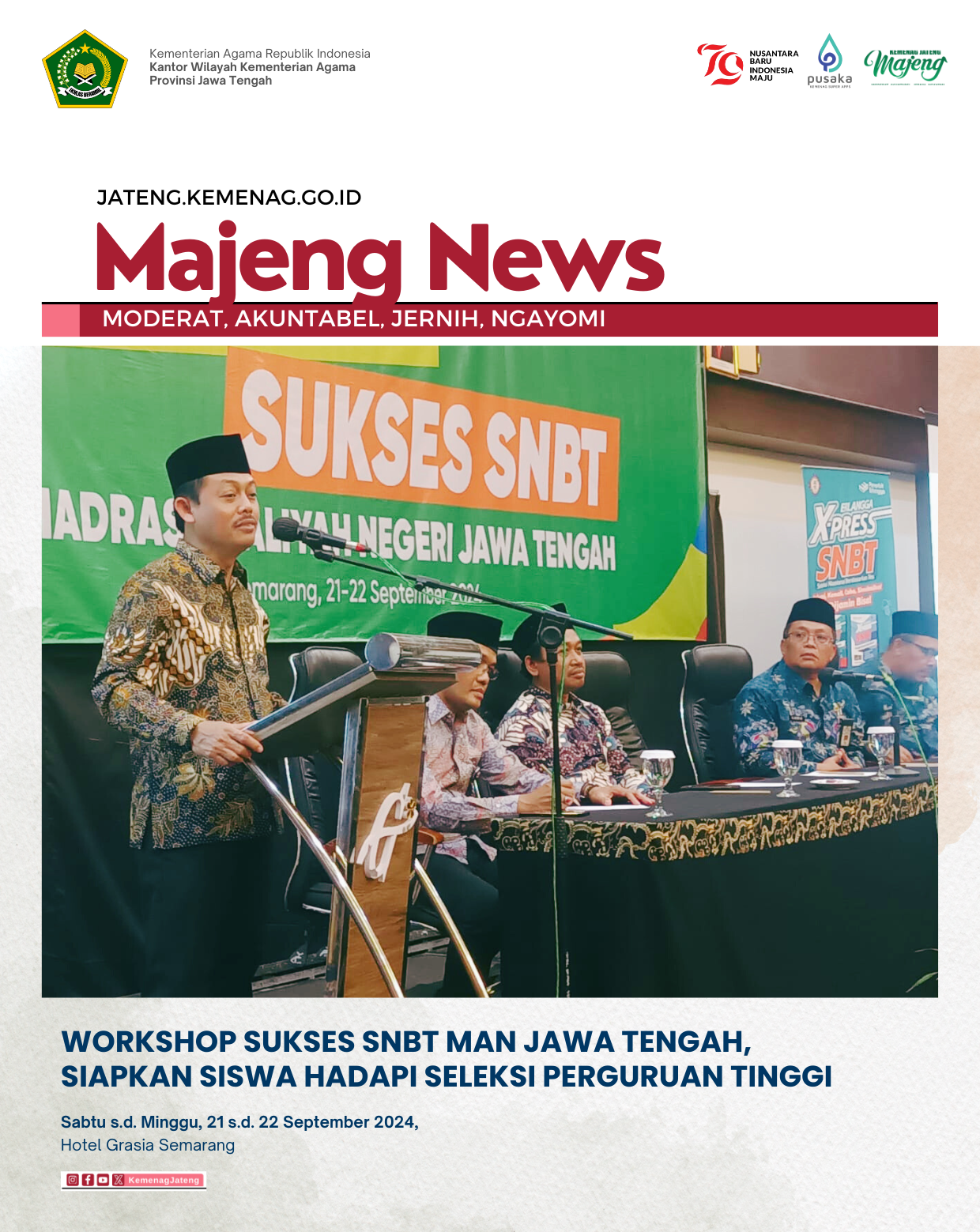 Workshop Sukses SNBT MAN Jawa Tengah, Siapkan Siswa Hadapi Seleksi Perguruan Tinggi