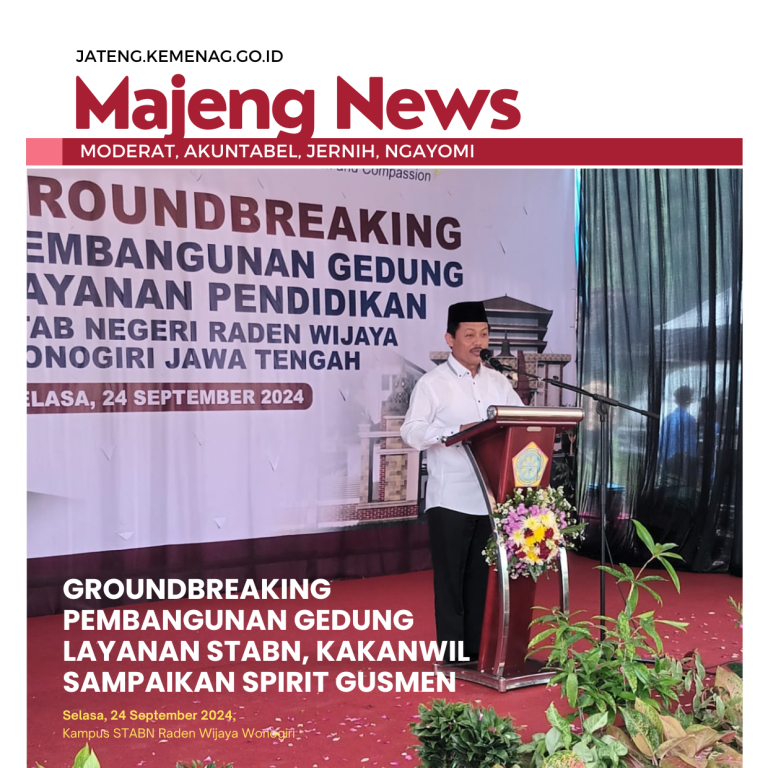 Groundbreaking Pembangunan Gedung Layanan STABN, Kakanwil Sampaikan Spirit Gusmen