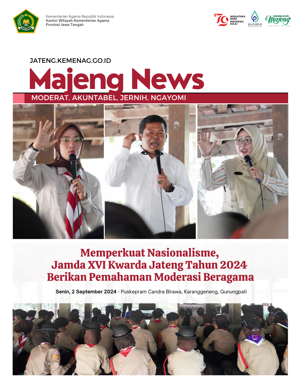 Memperkuat Nasionalisme, Jamda XVI Kwarda Jateng Tahun 2024 Berikan Pemahaman Moderasi Beragama