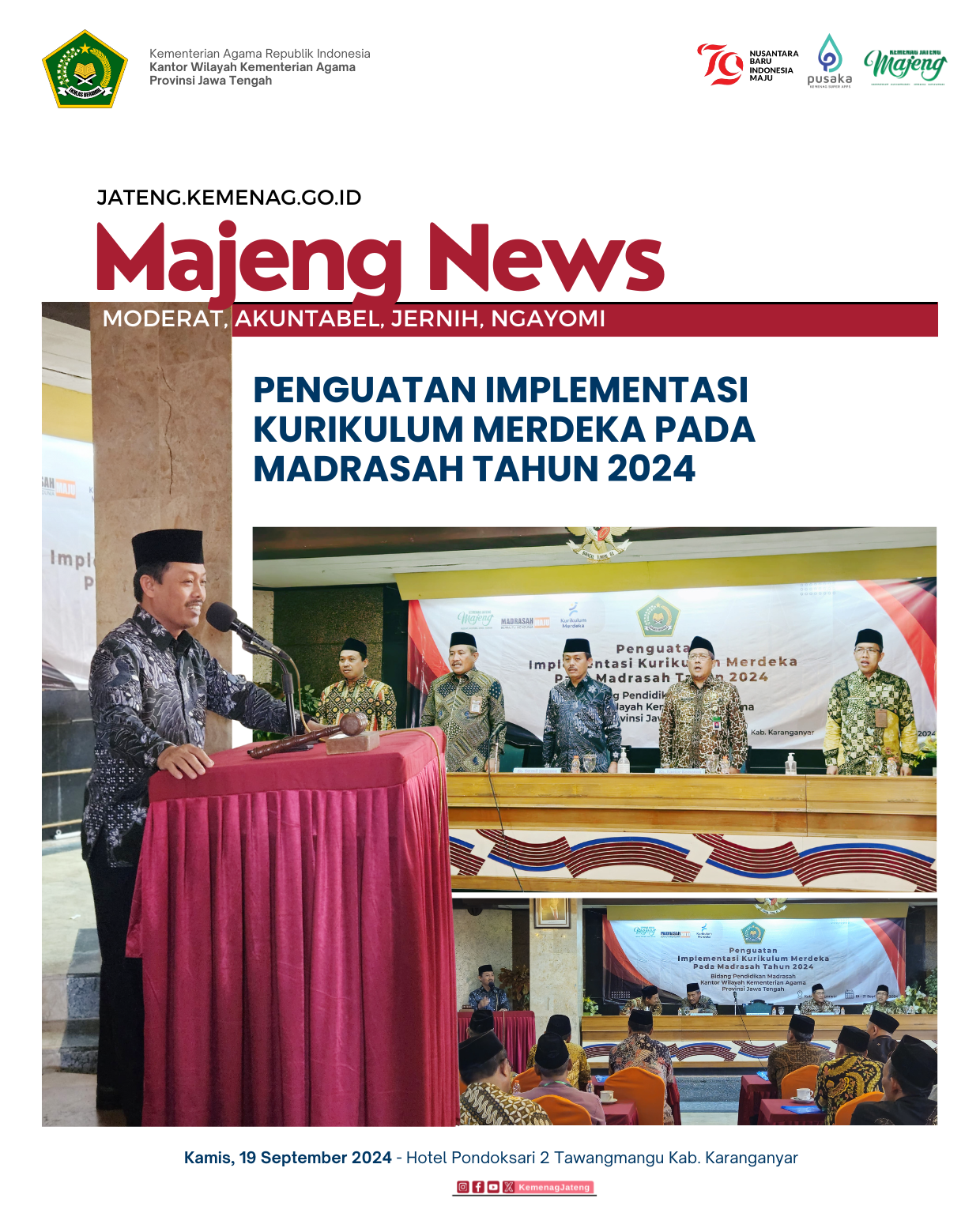 Penguatan Implementasi Kurikulum Merdeka pada Madrasah Tahun 2024