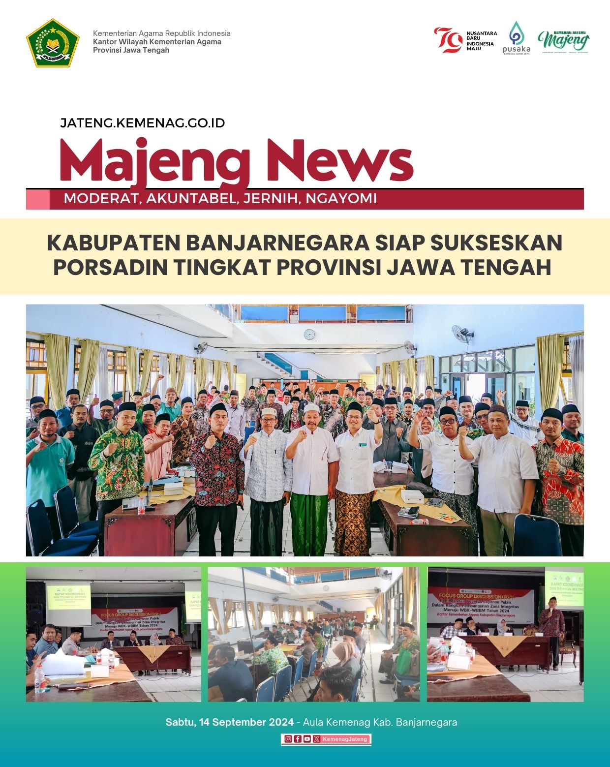 Kabupaten Banjarnegara Siap Sukseskan Porsadin Tingkat Provinsi Jawa Tengah