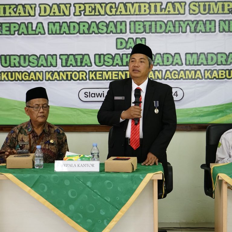 Kepala Kemenag Kab. Tegal Lantik Kepala MIN dan Ka. Ur. Tata Usaha MTsN