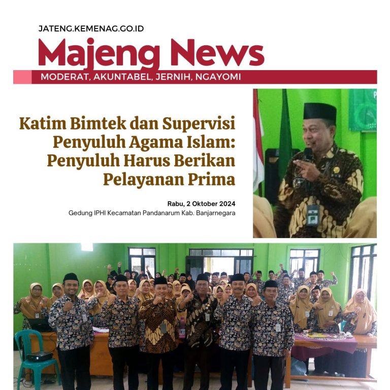 Katim Bimtek dan Supervisi Penyuluh Agama Islam: Penyuluh Harus Berikan Pelayanan Prima