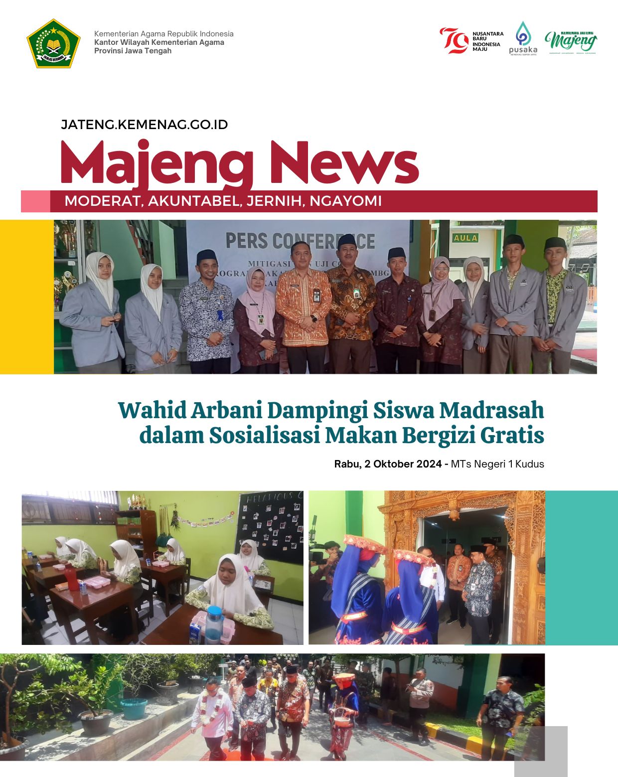 Wahid Arbani Dampingi Siswa Madrasah dalam Sosialisasi Makan Bergizi Gratis