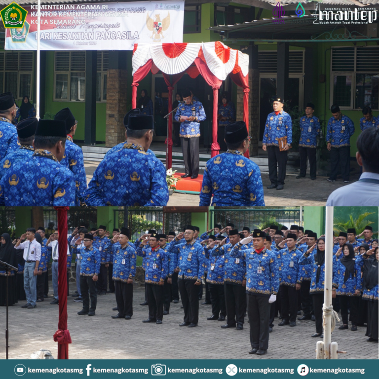 Sukses Upacara Peringatan Hari Kesaktian Pancasila Tingkat Kemenag Kota Semarang Tahun 2024