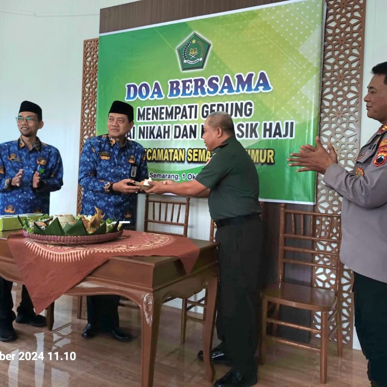 Doa Bersama Tempati Gedung Baru KUA Kec. Semarang Timur.