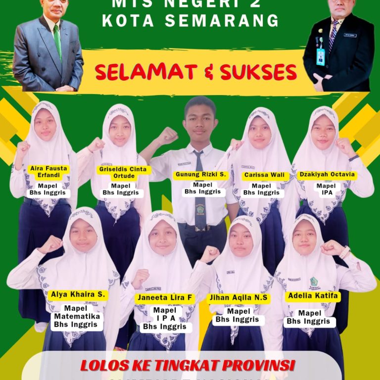 Pelajar MTsN 2 Kota Semarang Melenggang ke Omni Sains Indonesia Tingkat Prov. Jateng
