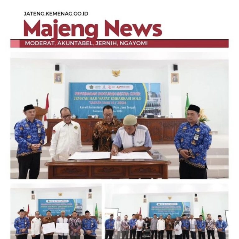 Garuda Indonesia Bersama Kemenag Prov. Jateng Serahkan Santunan Exstra Cover 125 Juta Bagi Jemaah Haji Wafat SOC