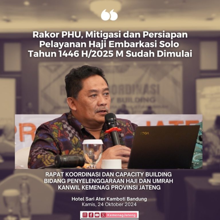 Rakor PHU, Mitigasi dan Persiapan Pelayanan Haji Embarkasi Solo Tahun 1446 H/ 2025 M Dimulai