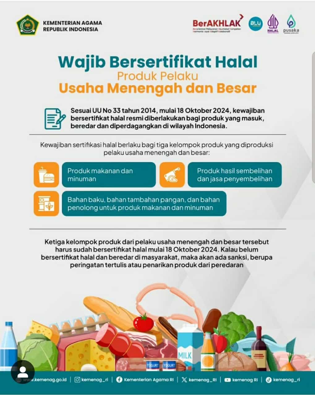 Dukung Wajib Halal Tahap Oktober 2024, Satgas Halal Jawa Tengah Lakukan Pengawasan Secara Serentak di 35 Kab/Kota