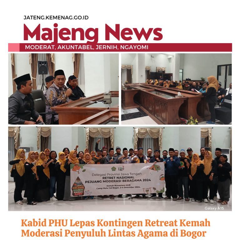 Kabid PHU Lepas Kontingen Retreat Kemah Moderasi Penyuluh Lintas Agama di Bogor