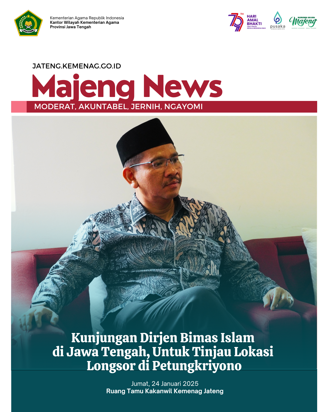 Kunjungan Dirjen Bimas Islam di Jawa Tengah, Untuk Tinjau Lokasi Longsor di Petungkriyono