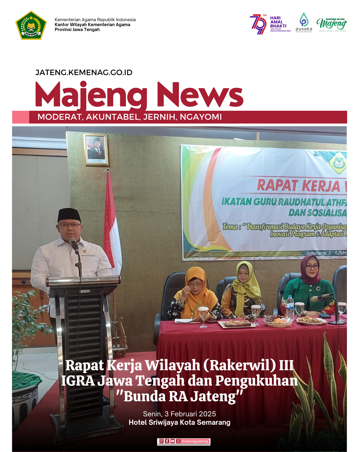 Rapat Kerja Wilayah (Rakerwil) III IGRA Jawa Tengah dan Pengukuhan Bunda RA Jateng