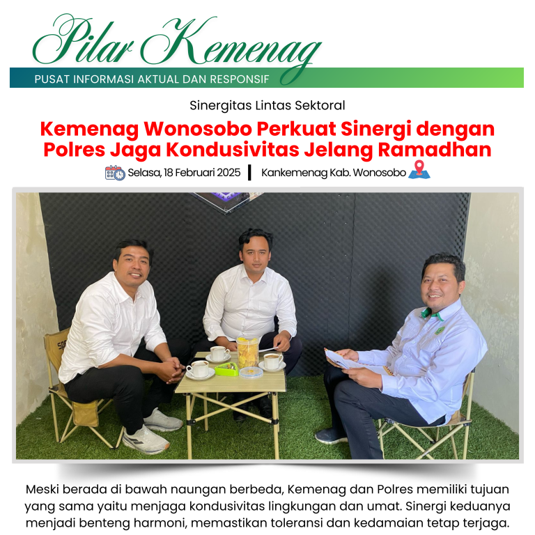 Kemenag Wonosobo Perkuat Sinergi dengan Polres untuk Jaga Kondusivitas Jelang Ramadan
