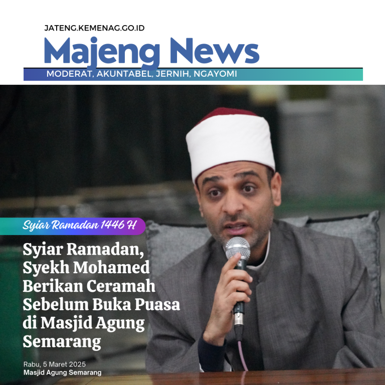 Syiar Ramadan, Syekh Mohamed Berikan Ceramah Sebelum Buka Puasa di Masjid Agung Semarang