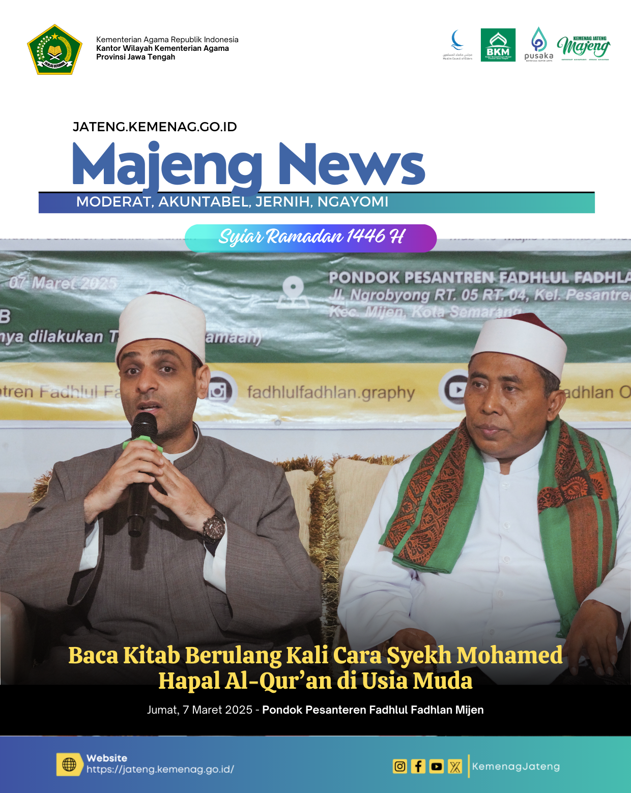 Baca Kitab Berulang Kali Cara Syekh Mohamed Hapal Al-Qur’an di Usia Muda