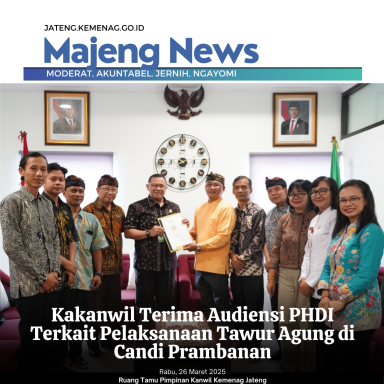 Kakanwil Terima Audiensi PHDI Terkait Pelaksanaan Tawur Agung di Candi Prambanan
