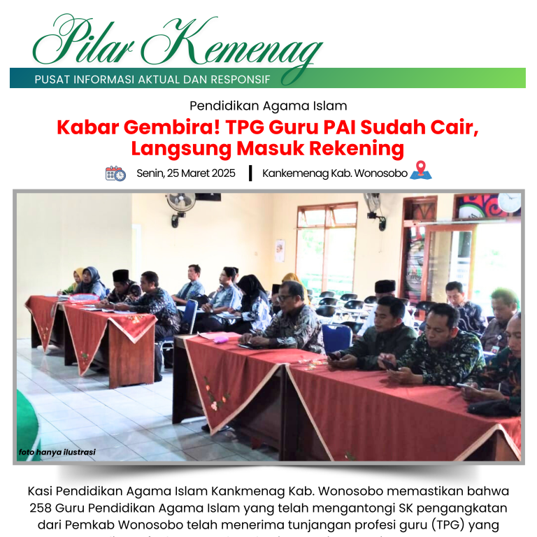 Kabar Gembira! TPG Guru PAI Sudah Cair, Langsung Masuk Rekening