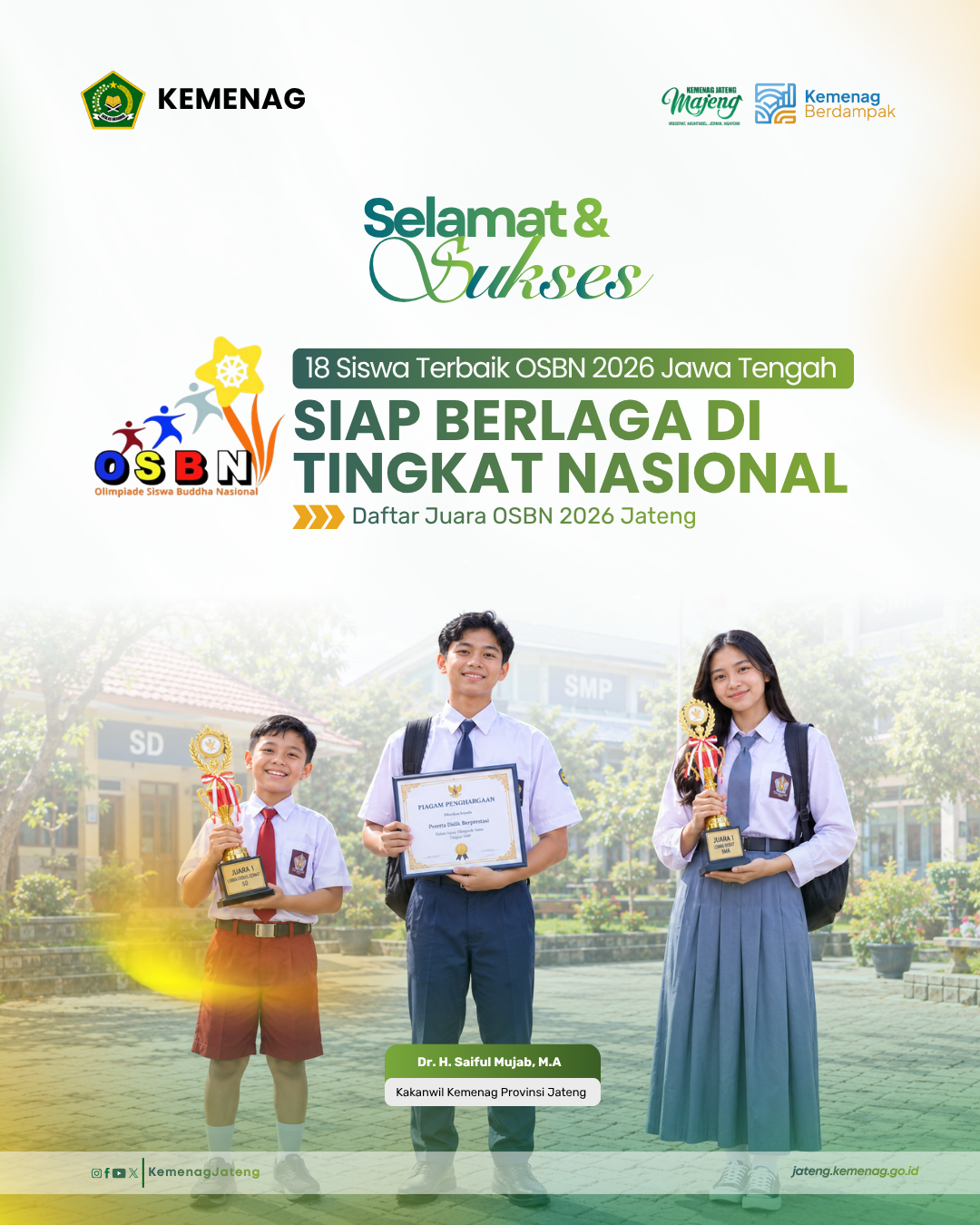 18 Siswa Terbaik OSBN 2026 Jawa Tengah Siap Berlaga di Tingkat Nasional!