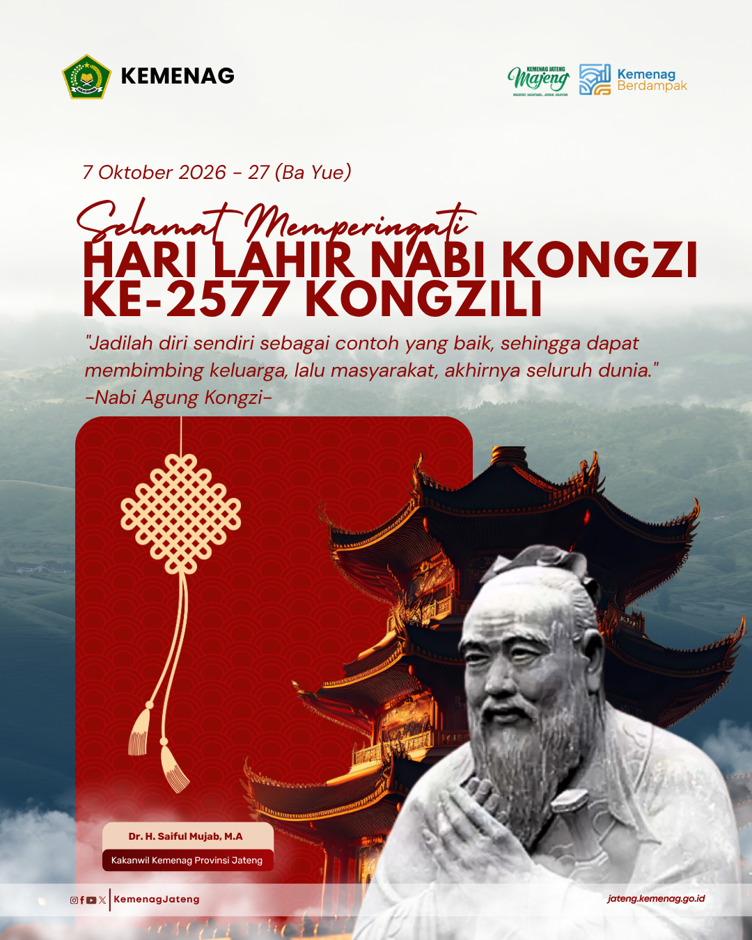 Selamat Memperingati Hari Lahir Nabi Kongzi