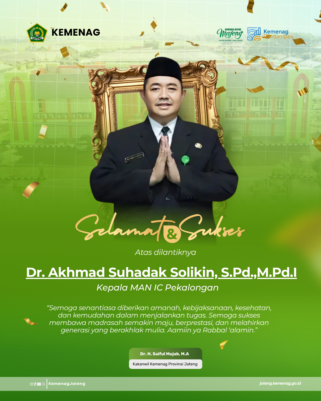 Pelantikan Kepala MAN IC Pekalongan